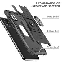 Newface Samsung Galaxy M31S Kılıf Zegna Yüzüklü Silikon Kapak - Siyah