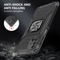 Newface Samsung Galaxy M31S Kılıf Zegna Yüzüklü Silikon Kapak - Siyah