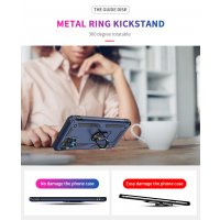 Newface Samsung Galaxy M32 Kılıf Sofya Yüzüklü Silikon Kapak - Lacivert