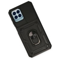 Newface Samsung Galaxy M33 Kılıf Pars Lens Yüzüklü Silikon - Siyah