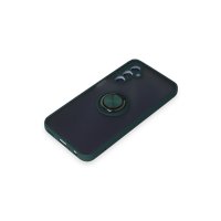 Newface Samsung Galaxy M34 5G Kılıf Montreal Yüzüklü Silikon Kapak - Yeşil