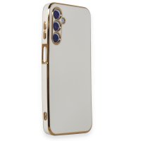 Newface Samsung Galaxy M34 5G Kılıf Volet Silikon - Beyaz