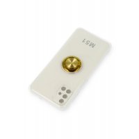 Newface Samsung Galaxy M51 Kılıf Gros Yüzüklü Silikon - Gold