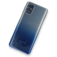 Newface Samsung Galaxy M51 Kılıf Lüx Çift Renkli Silikon - Mavi