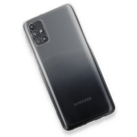 Newface Samsung Galaxy M51 Kılıf Lüx Çift Renkli Silikon - Siyah