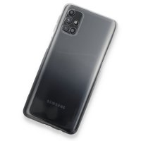 Newface Samsung Galaxy M51 Kılıf Lüx Çift Renkli Silikon - Siyah