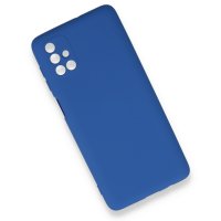 Newface Samsung Galaxy M51 Kılıf Nano içi Kadife  Silikon - Mavi