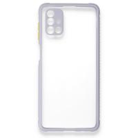 Newface Samsung Galaxy M51 Kılıf Miami Şeffaf Silikon - Lila