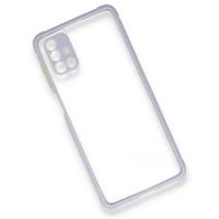 Newface Samsung Galaxy M51 Kılıf Miami Şeffaf Silikon - Lila