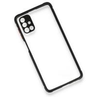 Newface Samsung Galaxy M51 Kılıf Miami Şeffaf Silikon - Siyah