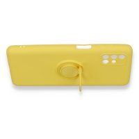 Newface Samsung Galaxy M51 Kılıf Viktor Yüzüklü Silikon - Sarı