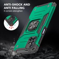 Newface Samsung Galaxy M51 Kılıf Zegna Yüzüklü Silikon Kapak - Koyu Yeşil