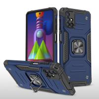 Newface Samsung Galaxy M51 Kılıf Zegna Yüzüklü Silikon Kapak - Mavi