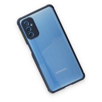 Newface Samsung Galaxy M52 5G Kılıf Miami Şeffaf Silikon - Lacivert