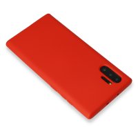 Newface Samsung Galaxy Note 10 Plus Kılıf Nano içi Kadife  Silikon - Kırmızı