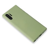 Newface Samsung Galaxy Note 10 Plus Kılıf Nano içi Kadife  Silikon - Yeşil