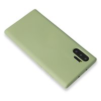 Newface Samsung Galaxy Note 10 Plus Kılıf Nano içi Kadife  Silikon - Yeşil