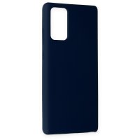 Newface Samsung Galaxy Note 20 Kılıf Nano içi Kadife Silikon - Lacivert