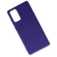 Newface Samsung Galaxy Note 20 Kılıf Nano içi Kadife Silikon - Mor