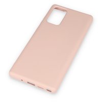 Newface Samsung Galaxy Note 20 Kılıf Nano içi Kadife Silikon - Pudra
