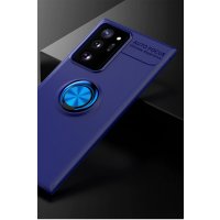 Newface Samsung Galaxy Note 20 Ultra Kılıf Range Yüzüklü Silikon - Mavi