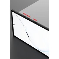 Newface Samsung Galaxy Note 20 Ultra Kılıf Range Yüzüklü Silikon - Siyah-Kırmızı