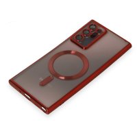 Newface Samsung Galaxy Note 20 Ultra Kılıf Kross Magneticsafe Kapak - Kırmızı