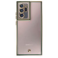 Newface Samsung Galaxy Note 20 Ultra Kılıf Liva Lens Silikon - Yeşil
