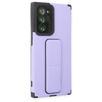 Newface Samsung Galaxy Note 20 Ultra Kılıf Mega Standlı Silikon - Lila