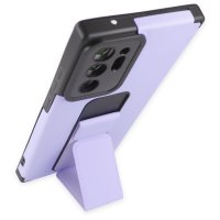 Newface Samsung Galaxy Note 20 Ultra Kılıf Mega Standlı Silikon - Lila
