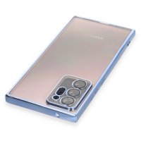 Newface Samsung Galaxy Note 20 Ultra Kılıf Razer Lensli Silikon - Açık Mavi