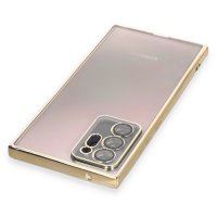 Newface Samsung Galaxy Note 20 Ultra Kılıf Razer Lensli Silikon - Gold