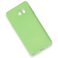 Newface Samsung Galaxy Note 5 Kılıf First Silikon - Yeşil