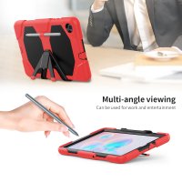 Newface Samsung Galaxy P610 Tab S6 Lite 10.4 Kılıf Griffin Tablet Kapak - Kırmızı