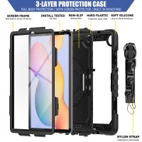 Newface Samsung Galaxy P610 Tab S6 Lite 10.4 Kılıf Pars Tablet Kapak - Siyah