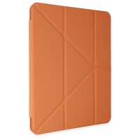 Newface iPad 10.2 (8.nesil) Kılıf Kalemlikli Mars Tablet Kılıfı - Turuncu