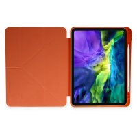 Newface iPad 10.2 (8.nesil) Kılıf Kalemlikli Mars Tablet Kılıfı - Turuncu