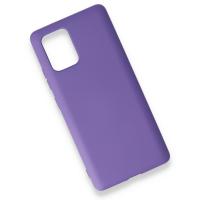 Newface Samsung Galaxy A91 / S10 Lite Kılıf Nano içi Kadife Silikon - Mor