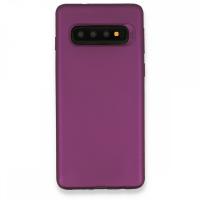 Newface Samsung Galaxy S10 Plus Kılıf First Silikon - Mürdüm