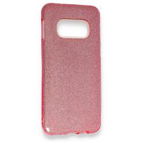 Newface Samsung Galaxy S10E Kılıf Simli Katmanlı Silikon - Rose