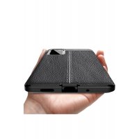 Newface Samsung Galaxy S20 FE Kılıf Focus Derili Silikon - Lacivert