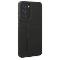 Newface Samsung Galaxy S20 FE Kılıf Mega Standlı Silikon - Siyah