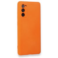 Newface Samsung Galaxy S20 FE Kılıf Nano içi Kadife Silikon - Turuncu