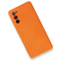 Newface Samsung Galaxy S20 FE Kılıf Nano içi Kadife Silikon - Turuncu