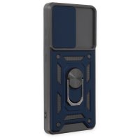 Newface Samsung Galaxy S20 FE Kılıf Pars Lens Yüzüklü Silikon - Lacivert