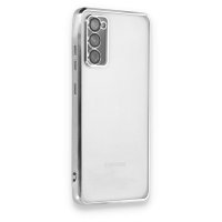 Newface Samsung Galaxy S20 FE Kılıf Razer Lensli Silikon - Gümüş