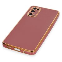 Newface Samsung Galaxy S20 Kılıf Volet Silikon - Kırmızı
