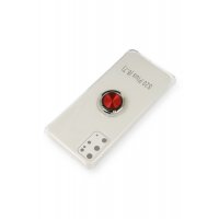 Newface Samsung Galaxy S20 Plus Kılıf Gros Yüzüklü Silikon - Kırmızı