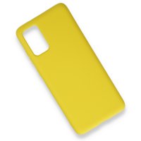 Newface Samsung Galaxy S20 Plus Kılıf Nano içi Kadife Silikon - Sarı