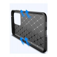 Newface Samsung Galaxy S20 Ultra Kılıf Focus Karbon Silikon - Siyah